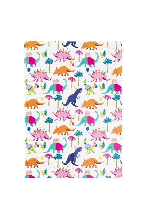 2 feuilles papier cadeau dinos Oxybul 2
