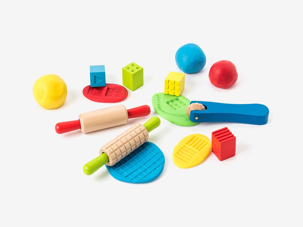 Coffret de pâte à modeler accessoires en bois Oxybul 2