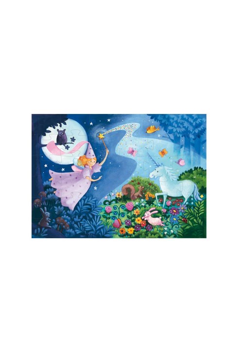 Puzzle La fée et la licorne 36 pièces Djeco 2