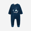 Pyjama à motifs bébé mixte bleu marine en velours maille Catimini