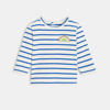 T-shirt bébé rayé bleu/écru Catimini