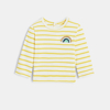 T-shirt bébé rayé jaune/écru Catimini