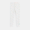 Legging fille blanc à pois en coton recyclé Catimini