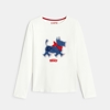 T-shirt blanc scottish brodé Chipie fille