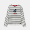 T-shirt marinière brodé blanc fille Chipie