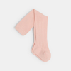 Collants en coton côtelé avec fil brillant rose bébé fille