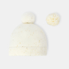Bonnet à paillettes écru Fille