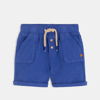 Short coton souple bleu bébé garçon