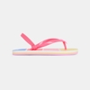 Tongs à fleurs rayées multicolores fille