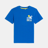 T-shirt manches courtes à message bleu Garçon