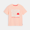 T-shirt à message orange clair Garçon