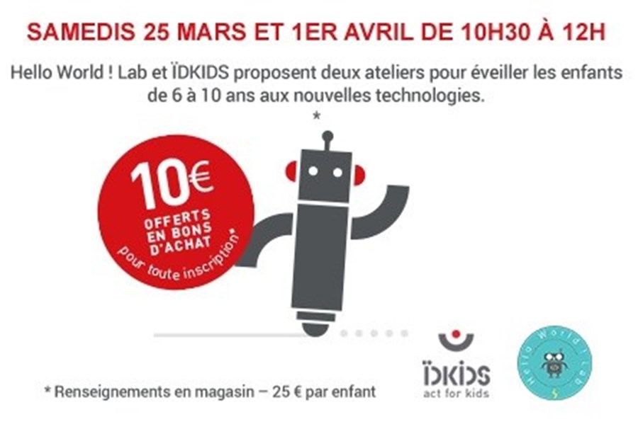Les Ateliers numériques dans votre magasin IDKIDS Fâches-Thumesnil Les Ateliers numériques dans votre magasin IDKIDS Fâches-Thumesnil