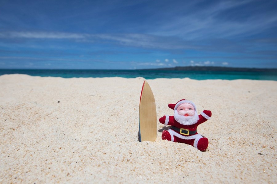 Surfer à Noël ? Et pourquoi pas ?