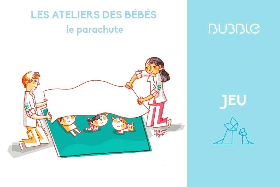 Le jeu du parachute / Les ateliers des bébés