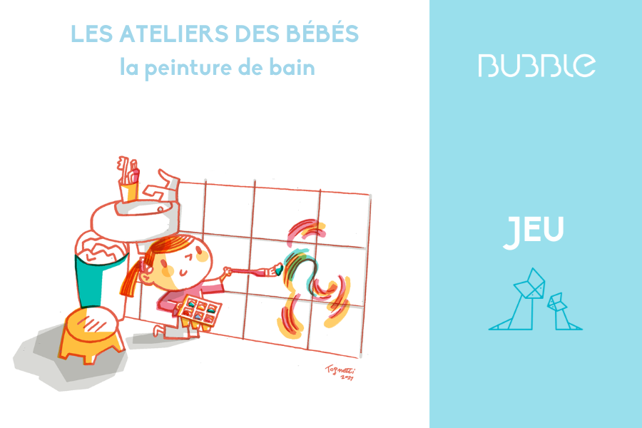  La peinture de bain / Les ateliers des bébés