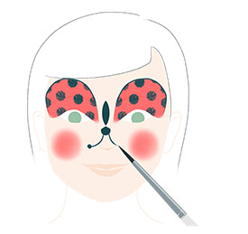 tuto maquillage enfant coccinelle  