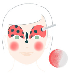 tuto maquillage enfant coccinelle  