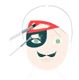 tuto maquillage enfant pirate  