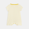 Combishort bébé garçon en coton bio jaune Absorba