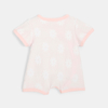 Combishort bébé fille en velours dévoré bio rose Absorba