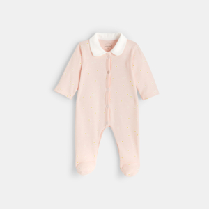 Pyjama bébé en coton interlock bio rose Absorba 1