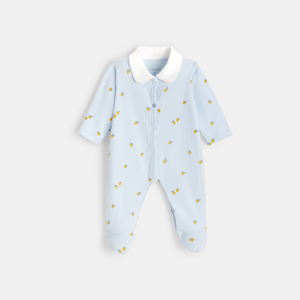 Pyjama bébé en coton interlock bio bleu Absorba 1