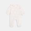 Pyjama bébé fille en velours effet dévoré rose Absorba