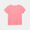 T-shirt manches courtes bébé en coton bio rose Absorba