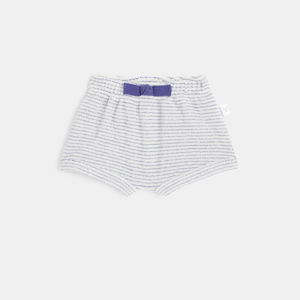 Short bébé en coton éponge bio violet Absorba 1