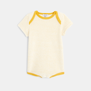 Combishort en coton éponge bébé jaune Absorba 1