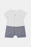 Combinaison effet 2 en 1 bébé garçon en coton bleu Absorba 2
