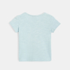 T-shirt manches courtes bébé fille en jersey flammé bleu Absorba