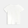 T-shirt manches courtes bébé fille en jersey blanc Absorba