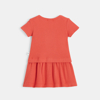 Robe manches courtes bébé fille nid d'abeille orange Absorba