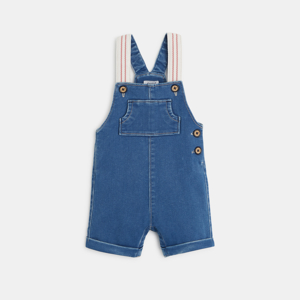 Salopette short en jean confort bébé garçon bleue Absorba 1