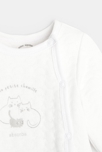 Pyjama matelassé bébé en coton bio blanc Absorba 3