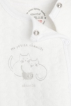 Pyjama matelassé bébé en coton bio blanc Absorba 4