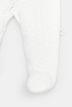 Pyjama matelassé bébé en coton bio blanc Absorba 5