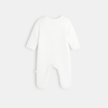 Pyjama matelassé bébé en coton bio blanc Absorba