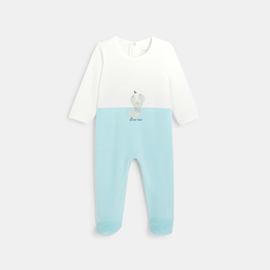 Pyjama bébé en velours bleu Absorba 1