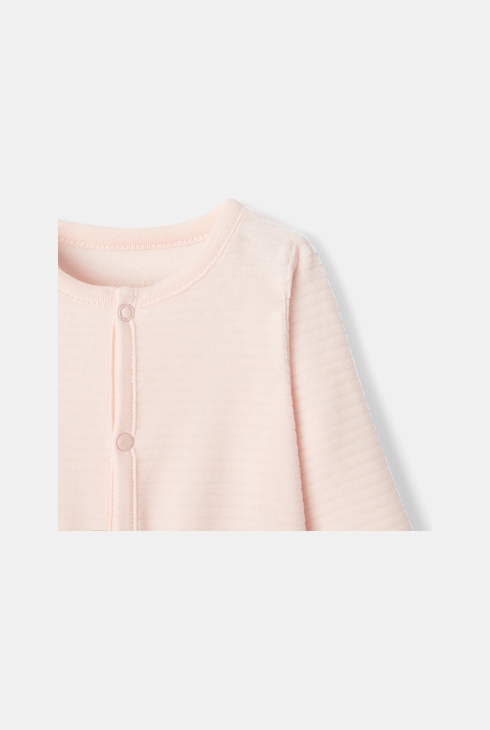Pyjama en velours côtelé rose naissance Absorba 2