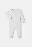 Pyjama en velours côtelé écru chiné naissance Absorba