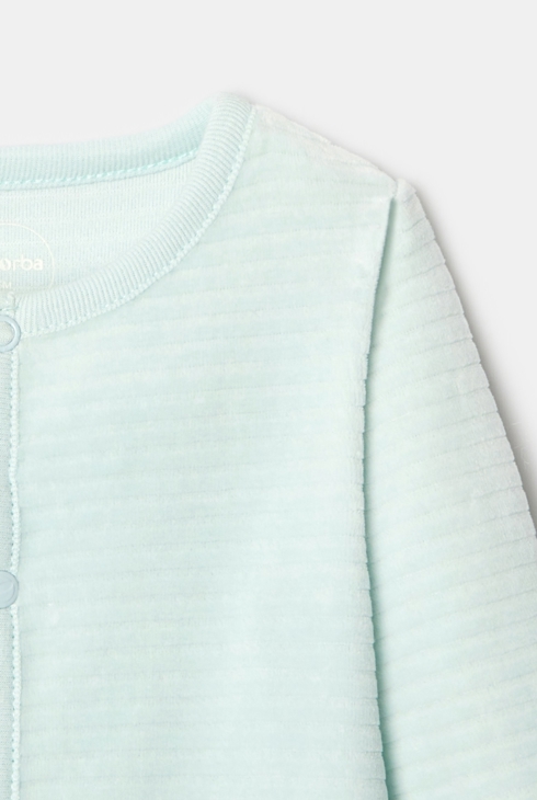 Pyjama en velours côtelé bleu naissance Absorba 2