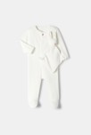 Estuche de pijama y doudou de terciopelo blanco para recién nacido Absorba 2