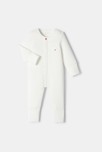 Pijama con pies y manos extraíbles de muletón en relieve 2 en 1 blanco nacimiento Absorba 1