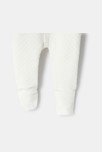Pijama con pies y manos extraíbles de muletón en relieve 2 en 1 blanco nacimiento Absorba 5
