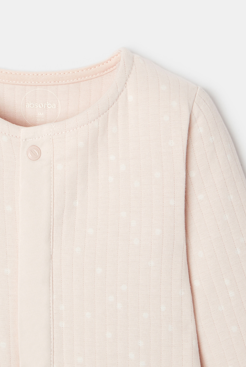 Combinaison en maille tubique rose naissance Absorba 2