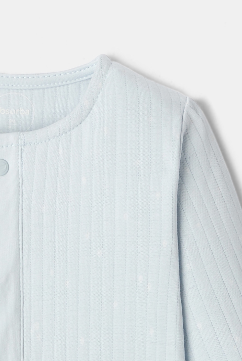 Combinaison en maille tubique bleu naissance Absorba 2