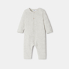 Combinaison bébé en tricot côtelé blanc Absorba