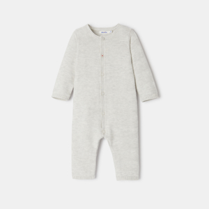 Combinaison bébé en tricot côtelé blanc Absorba 1